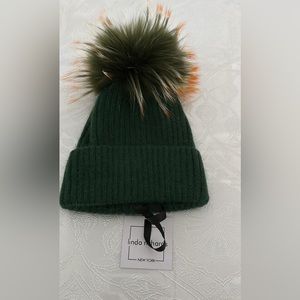 COPY - Linda Richard rabbit fur Pom Pom in green